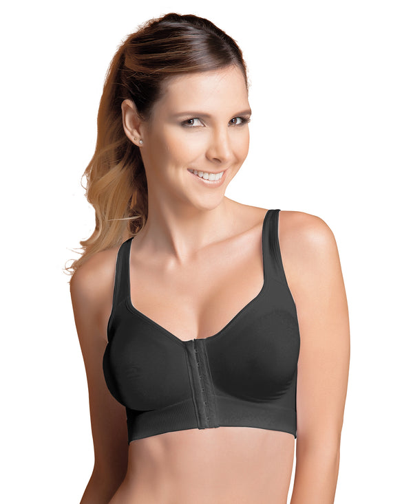 Silvert's Easy On Snap Front Closure Bras - Front Opening Bras - Fits A Cup  To D Cup - Color white